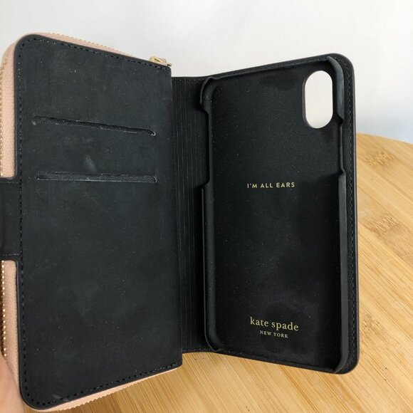 Kate Spade New York Cameron Zip Leather Wristlet for iPhone Xs Max (Warmvellum) - Picture 5 of 16